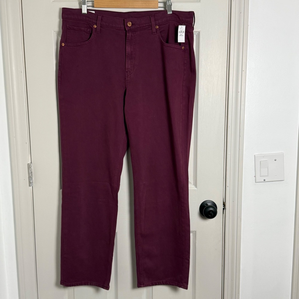 Gap 90s Loose Jeans Womens‎ 14 Mid Rise Burgundy Denim Pants Baggy Grunge